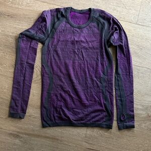 Lululemon Purple and Black Long Sleeve Top